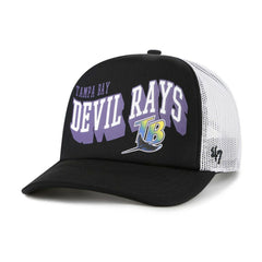 Tampa Bay Rays '47 Meander Foam Trucker Snapback Hat - Black Hats