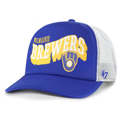 Milwaukee Brewers '47 Meander Foam Trucker Snapback Hat - Royal Hats