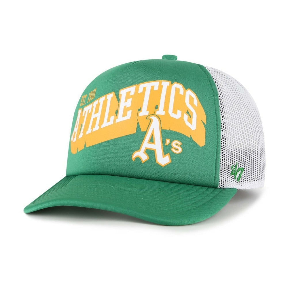 Athletics '47 Meander Foam Trucker Snapback Hat - Green Hats