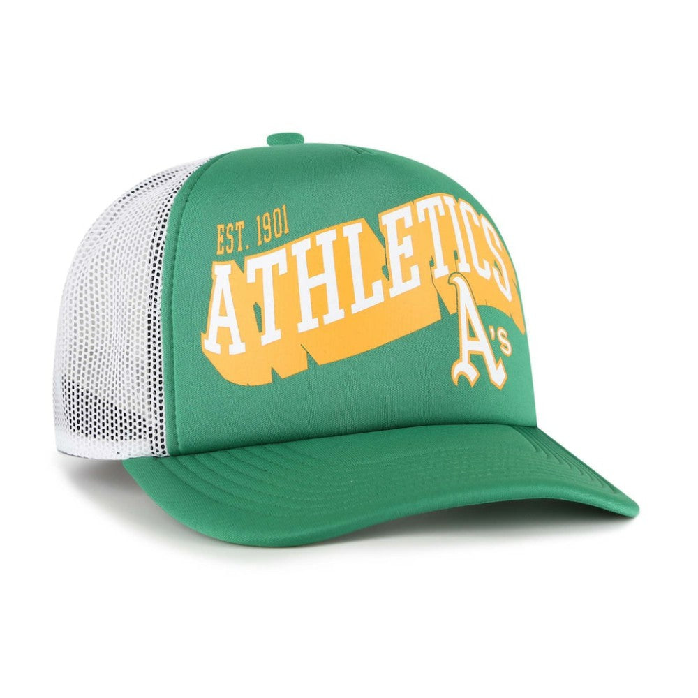 Athletics '47 Meander Foam Trucker Snapback Hat - Green Hats