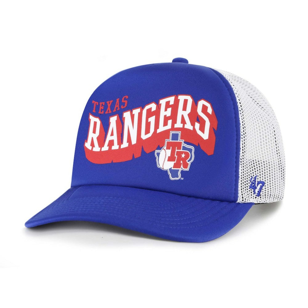 Texas Rangers '47 Meander Foam Trucker Snapback Hat - Royal Hats