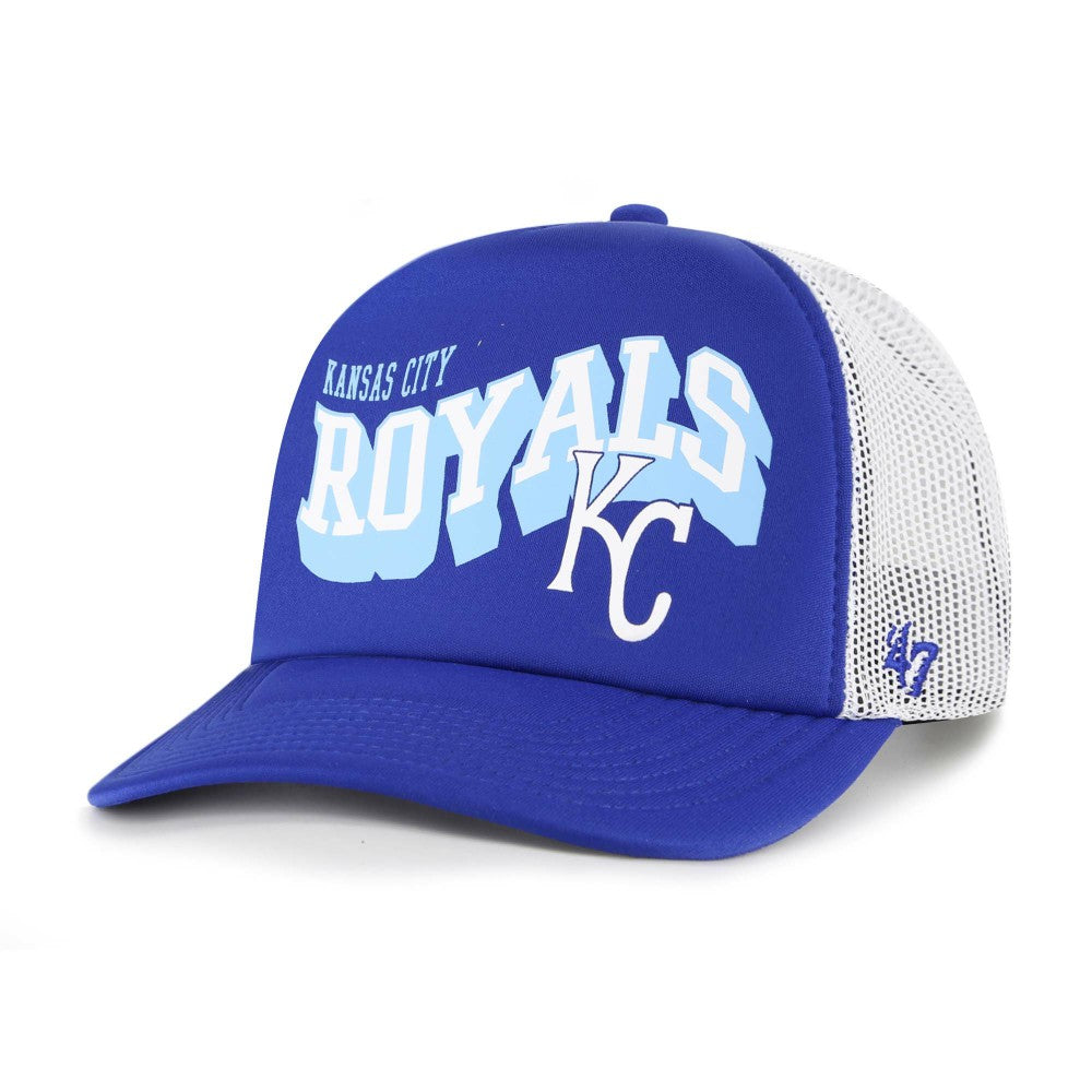 Kansas City Royals '47 Meander Foam Trucker Snapback Hat - Royal Hats