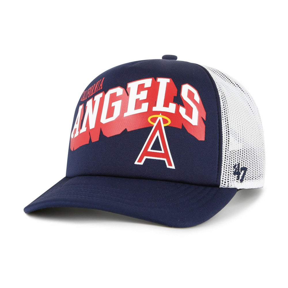 Los Angeles Angels '47 Meander Foam Trucker Snapback Hat - Navy Hats