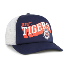 Detroit Tigers '47 Meander Foam Trucker Snapback Hat - Navy Hats