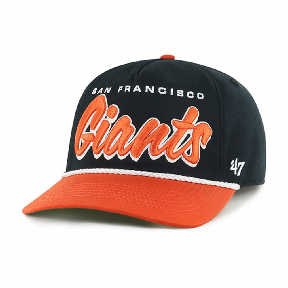 San Francisco Giants '47 Dropshadow Rope Hitch Adjustable Hat - Black Hats