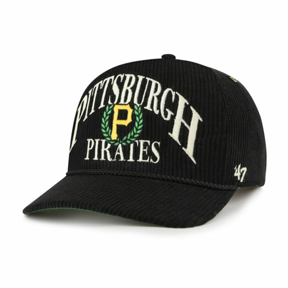 Pittsburgh Pirates '47 Pitchout Rope Hitch Adjustable Hat - Black Hats