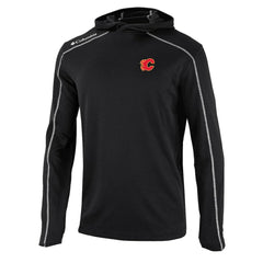 NHL Calgary Flames Columbia Shotgun Omni-Wick Pullover Hoodie - Black