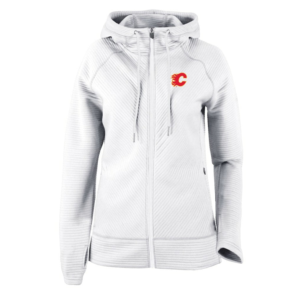 NHL Calgary Flames Columbia Omni-Wick Pack It Up Full-Zip Jacket - White
