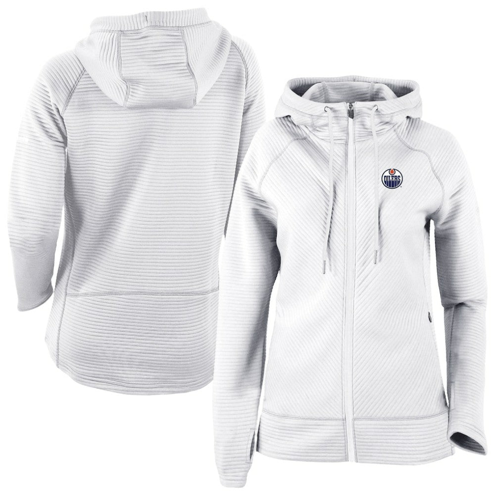 NHL Edmonton Oilers Columbia Omni-Wick Pack It Up Full-Zip Jacket - White