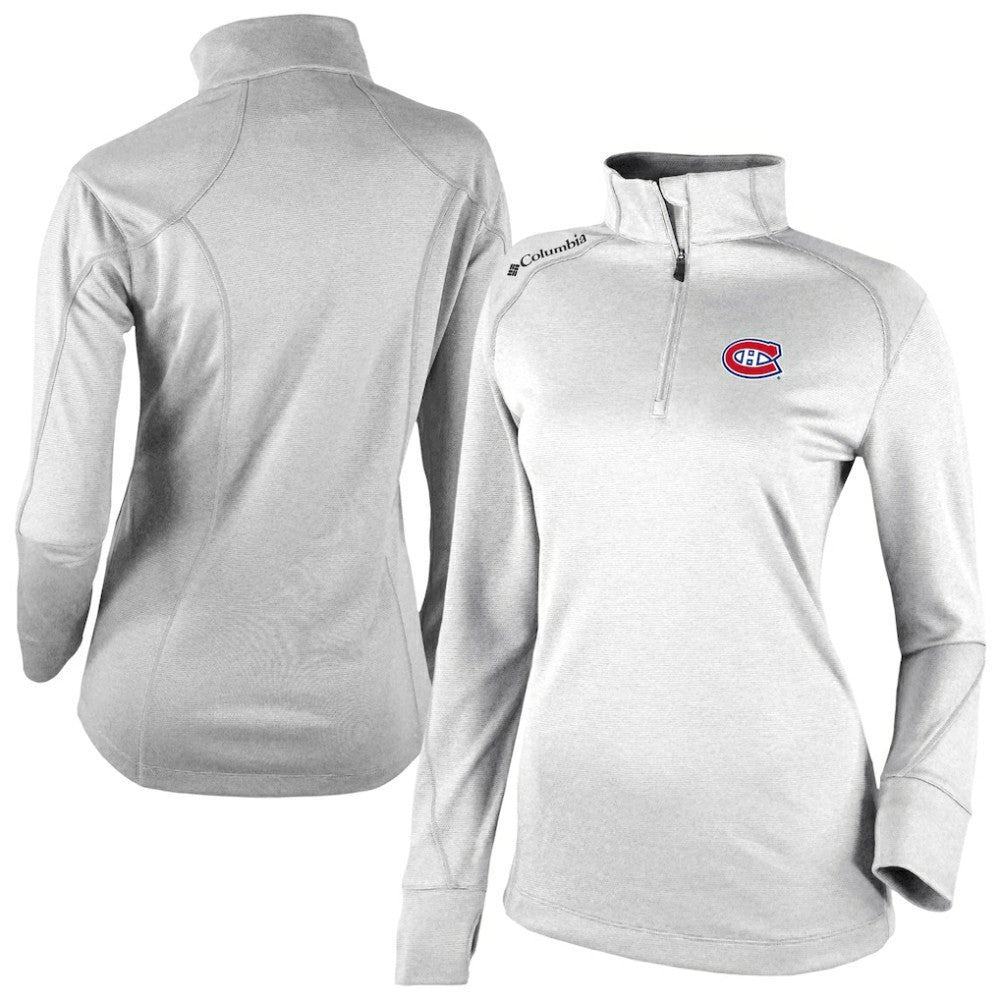 NHL Montreal Canadiens Columbia Women's Omni-Wick Shotgun 2.0 Quarter-Zip Pullover Top - White