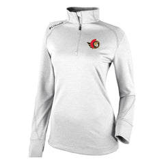 NHL Ottawa Senators Columbia Women's Omni-Wick Shotgun 2.0 Quarter-Zip Pullover Top - White
