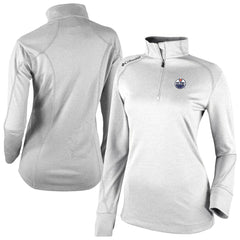 NHL Edmonton Oilers Columbia Women's Omni-Wick Shotgun 2.0 Quarter-Zip Pullover Top - White