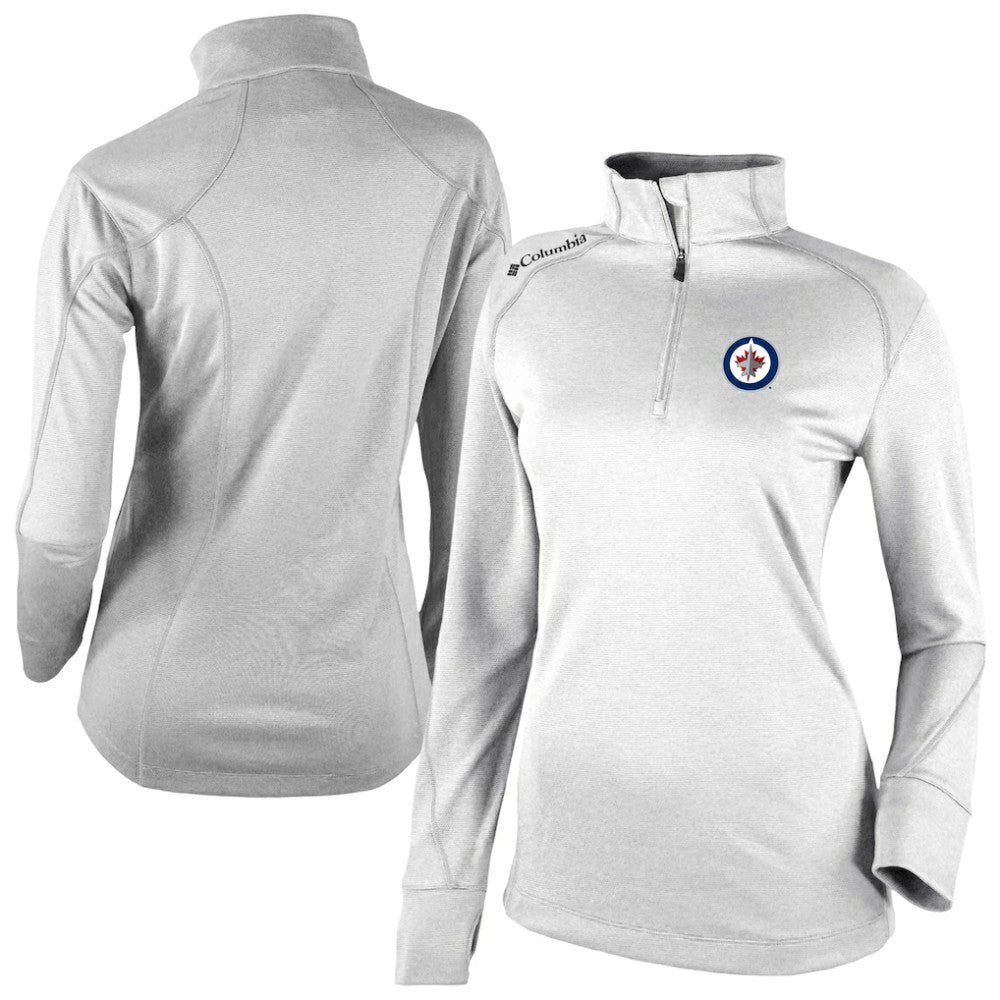 NHL Winnipeg Jets Columbia Women's Omni-Wick Shotgun 2.0 Quarter-Zip Pullover Top - White