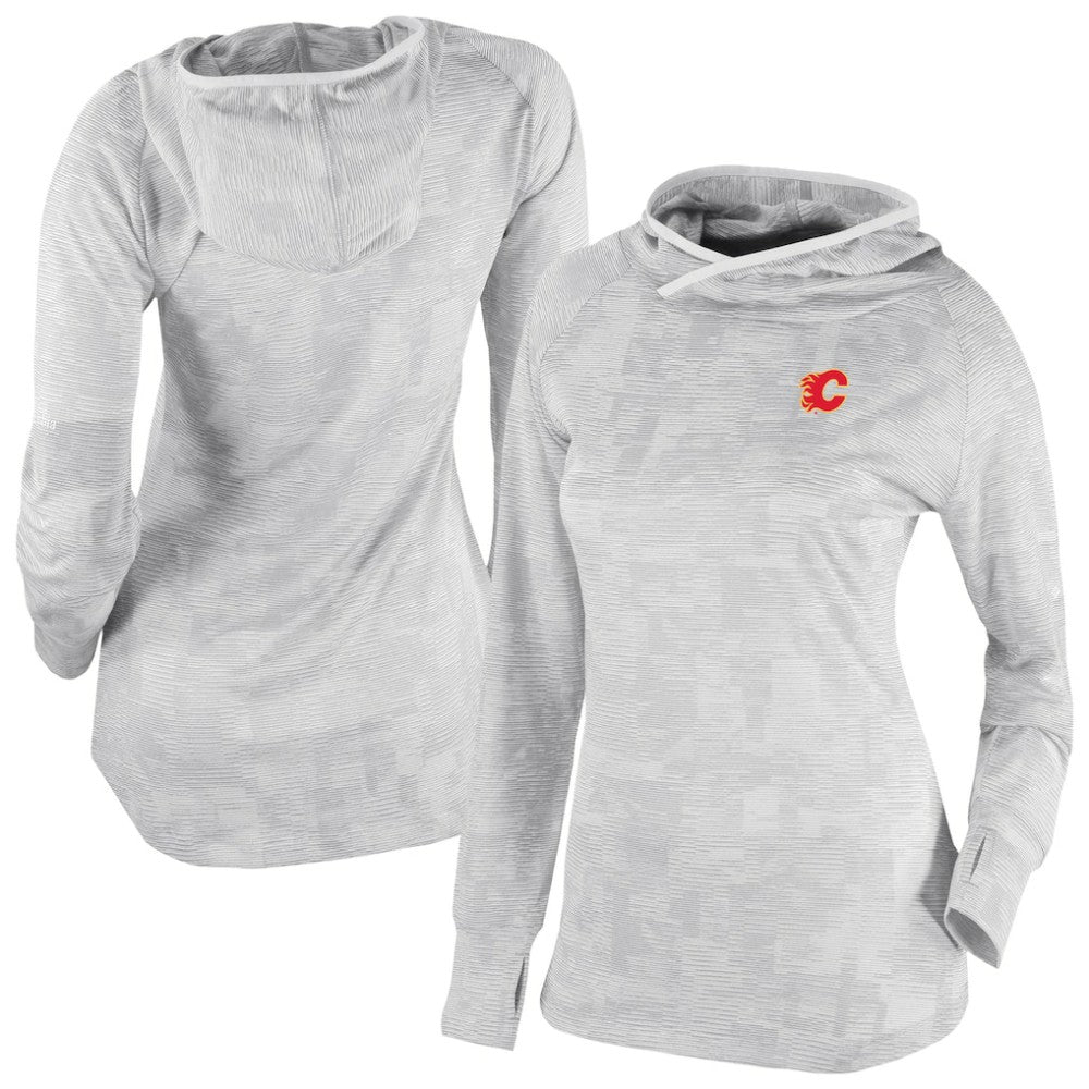 NHL Calgary Flames Columbia Women's Omni-Wick Sunday Ball Pullover Hoodie - White