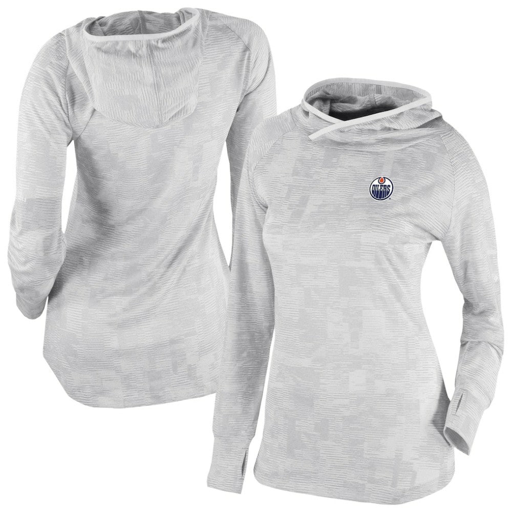 NHL Edmonton Oilers Columbia Women's Omni-Wick Sunday Ball Pullover Hoodie - White