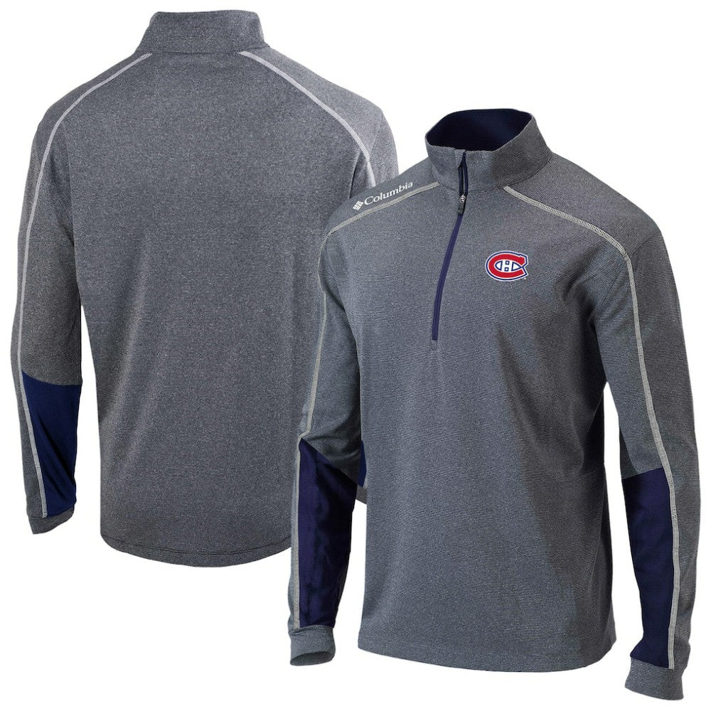 NHL Montreal Canadiens Columbia Omni-Wick Shotgun 2.0 Quarter-Zip Pullover Top - Navy