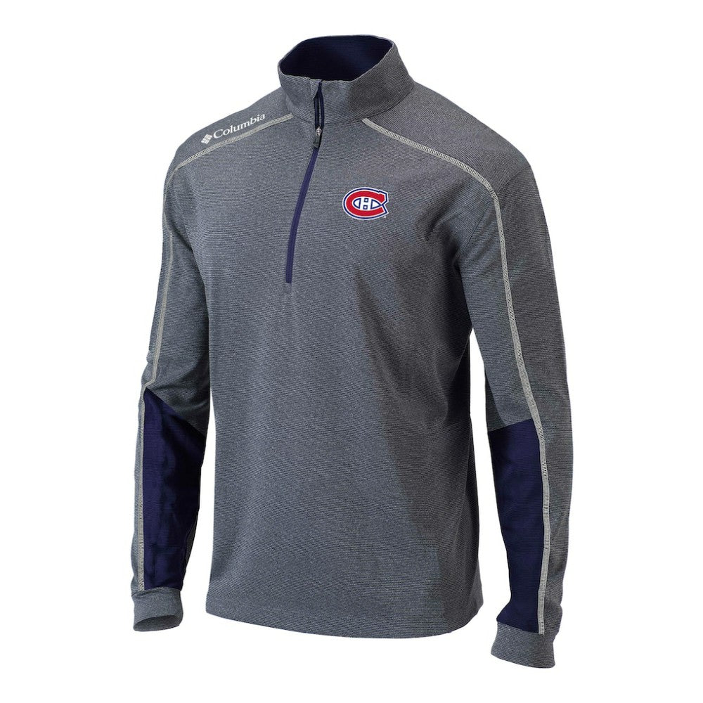 NHL Montreal Canadiens Columbia Omni-Wick Shotgun 2.0 Quarter-Zip Pullover Top - Navy