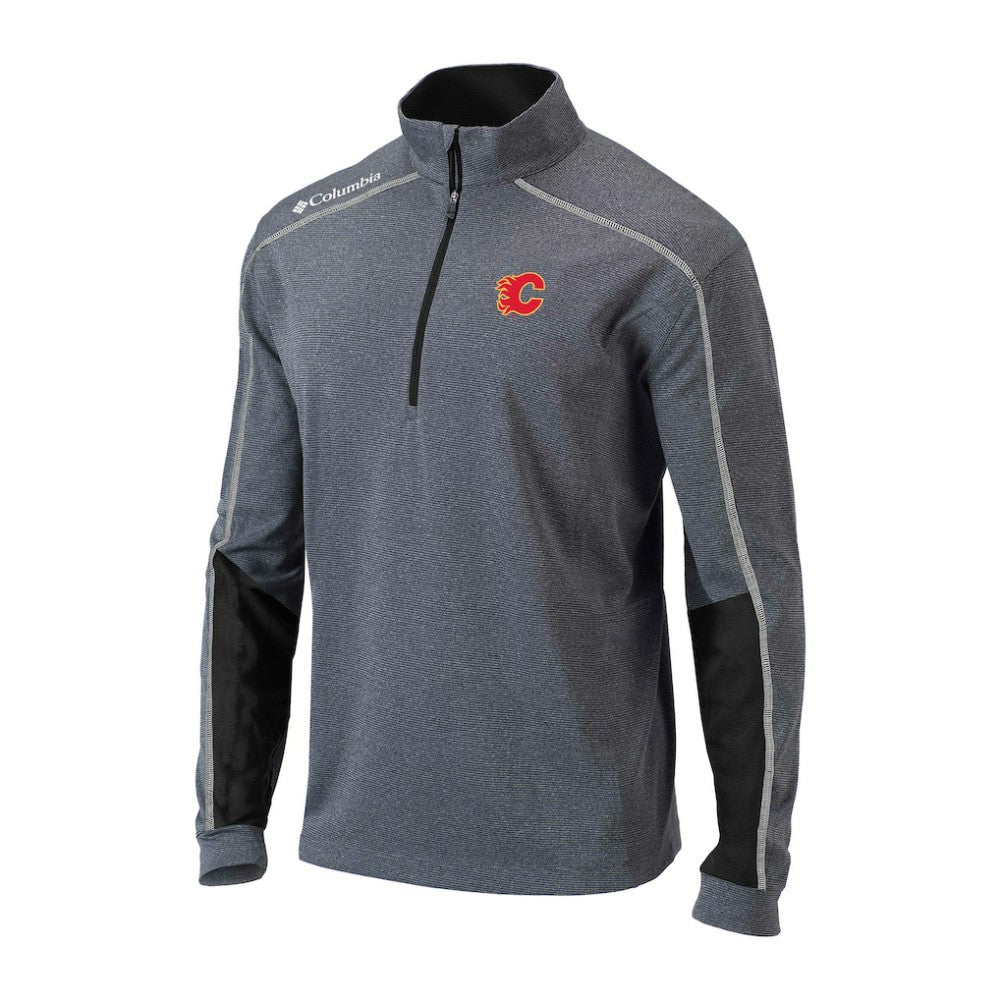 NHL Calgary Flames Columbia Omni-Wick Shotgun 2.0 Quarter-Zip Pullover Top - Black