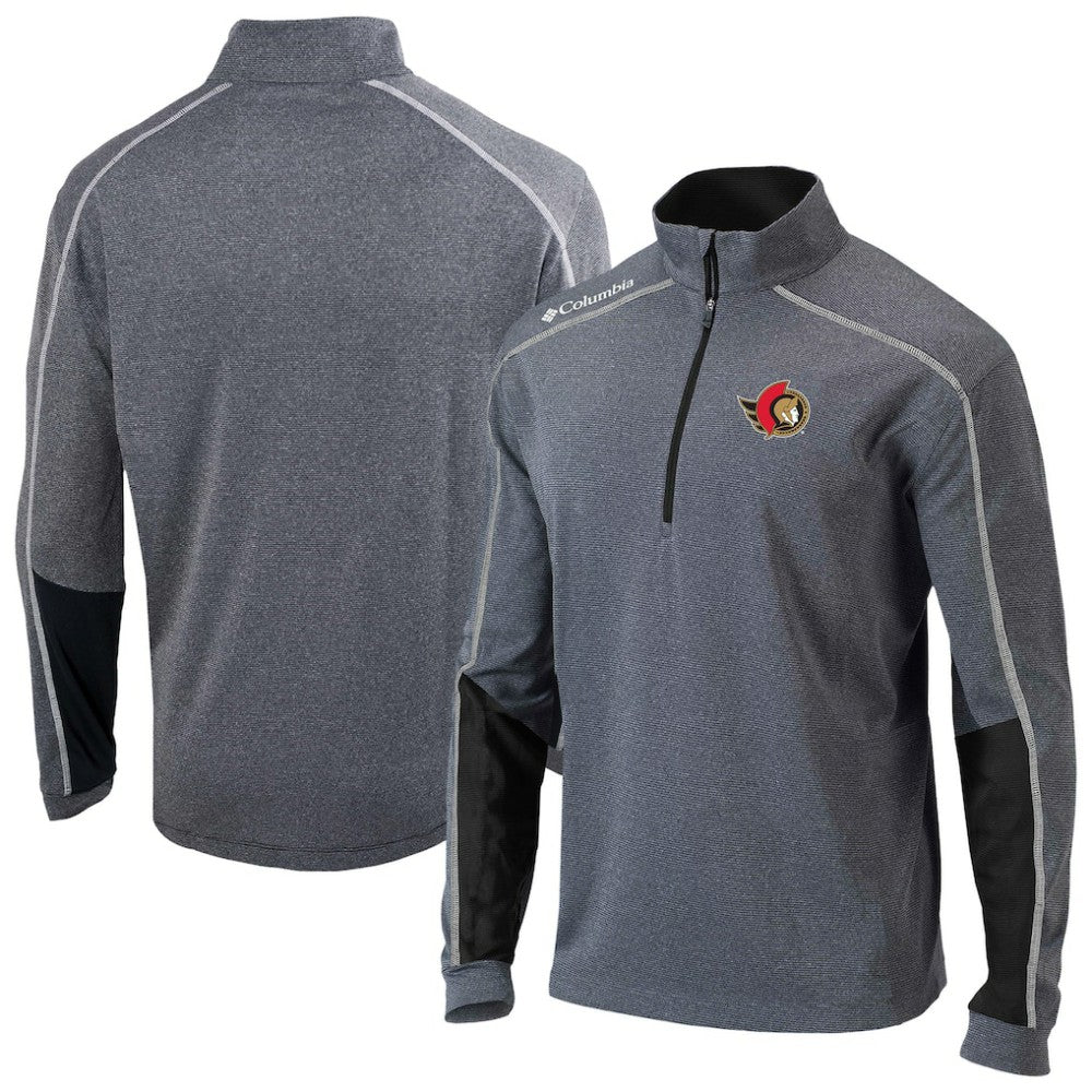 NHL Ottawa Senators Columbia Omni-Wick Shotgun 2.0 Quarter-Zip Pullover Top - Black