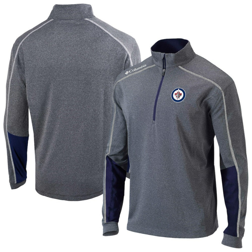 NHL Winnipeg Jets Columbia Omni-Wick Shotgun 2.0 Quarter-Zip Pullover Top - Navy