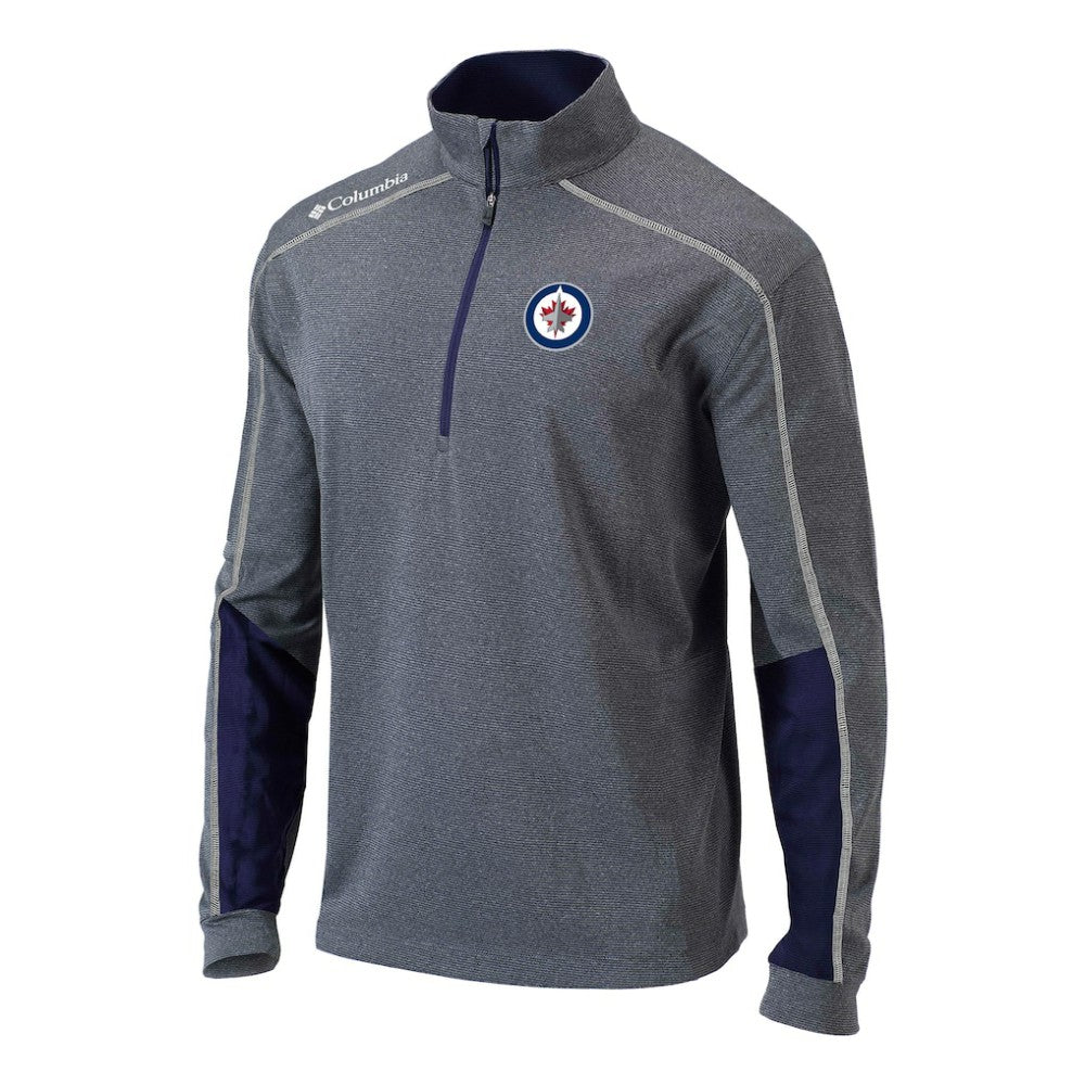 NHL Winnipeg Jets Columbia Omni-Wick Shotgun 2.0 Quarter-Zip Pullover Top - Navy