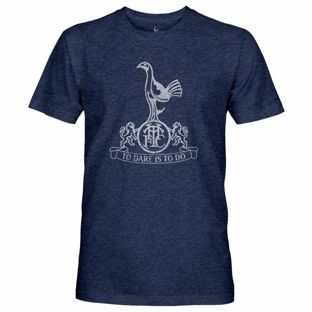 Tottenham Hotspur 1863FC Retro Mono Badge Vintage Tri-Blend T-Shirt Navy