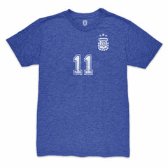 Angel Di Maria Argentina National Team 1863FC Retro Player Tri-Blend T-Shirt Blue sale
