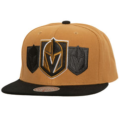 NHL Vegas Golden Knights Mitchell & Ness Soul Triple Up Snapback Hat - Gold