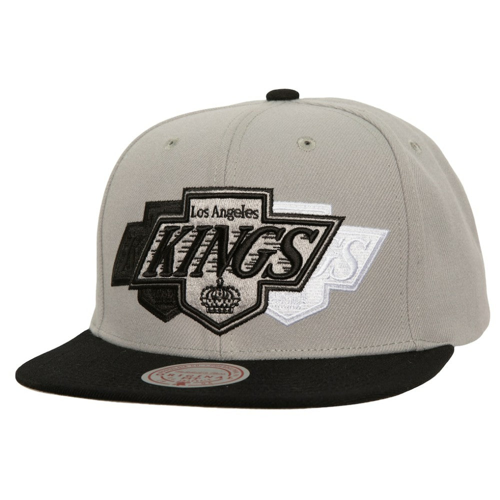 NHL Los Angeles Kings Mitchell & Ness Soul Triple Up Snapback Hat - Gray