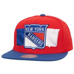 NHL New York Rangers Mitchell & Ness Soul Triple Up Snapback Hat - Red
