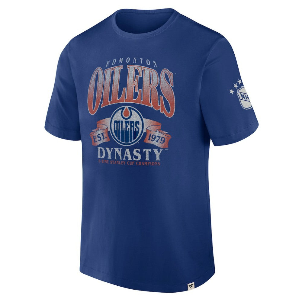 NHL Edmonton Oilers Fanatics Decades Collection Made To Last T-Shirt - Blue