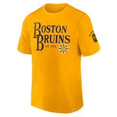 NHL Boston Bruins Fanatics Decades Collection Made To Last T-Shirt - Yellow