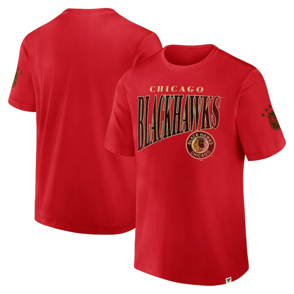 NHL Chicago Blackhawks Fanatics Decades Collection Made To Last T-Shirt - Red