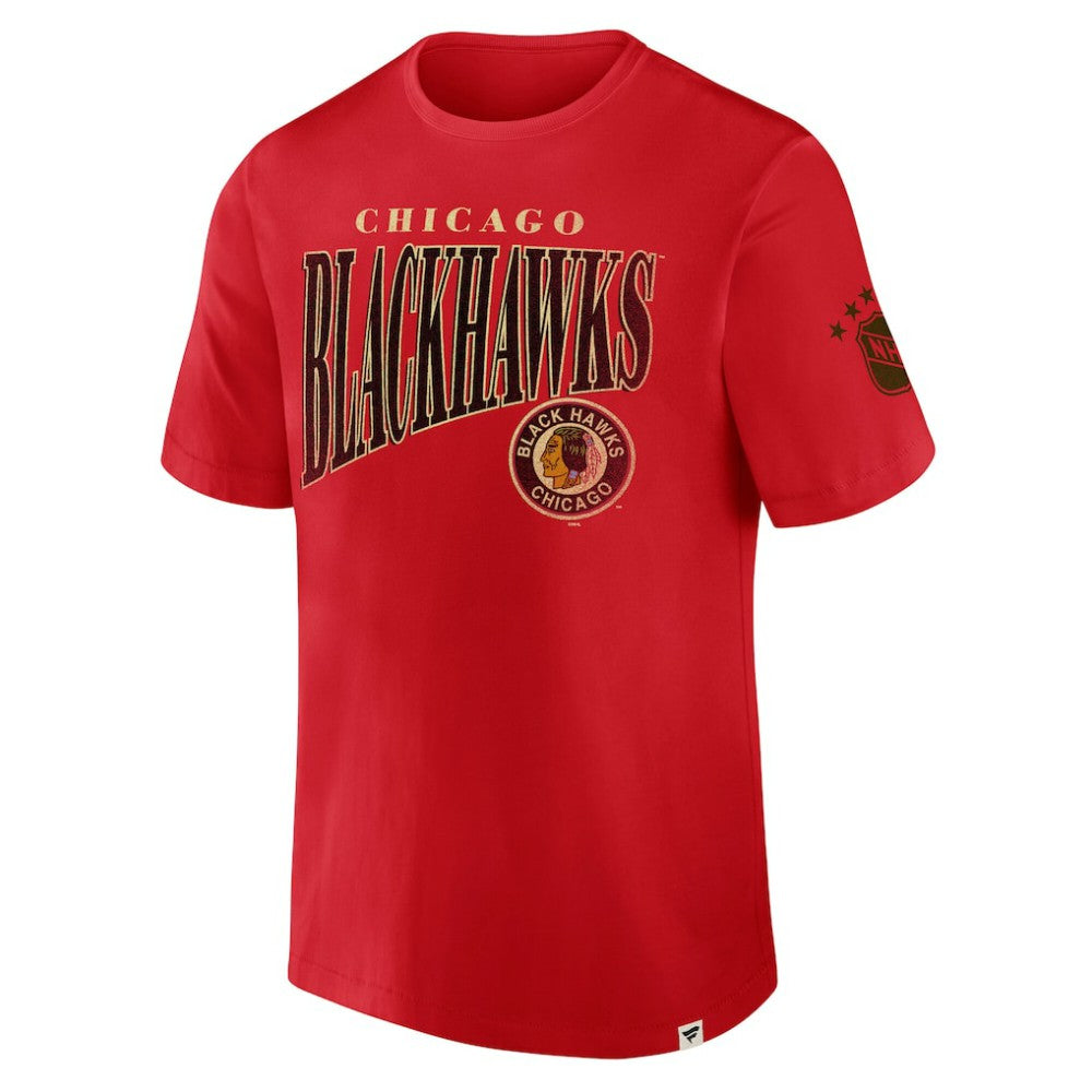 NHL Chicago Blackhawks Fanatics Decades Collection Made To Last T-Shirt - Red