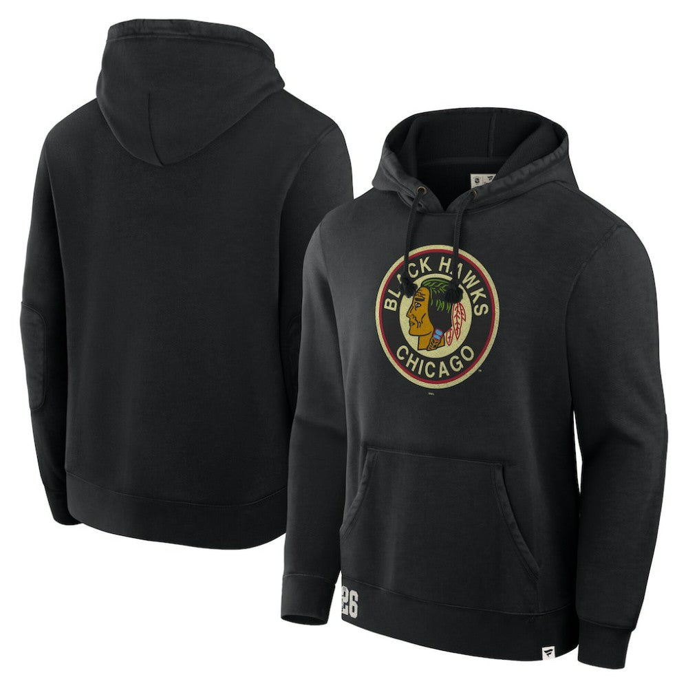 NHL Chicago Blackhawks Fanatics Decades Collection Tradition Hoodie - Black