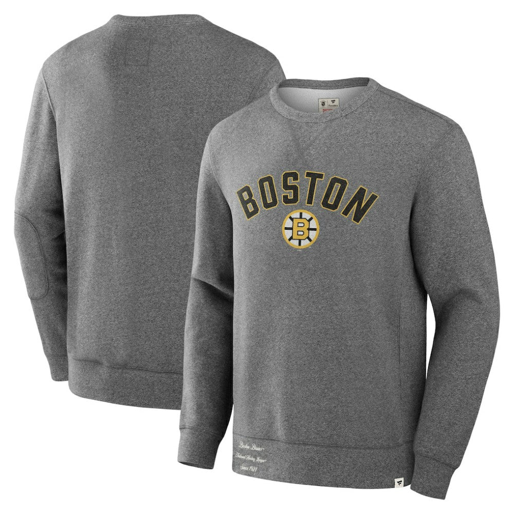 NHL Boston Bruins Fanatics Decades Collection Legendary Fleece Pullover Sweatshirt - Heather Gray
