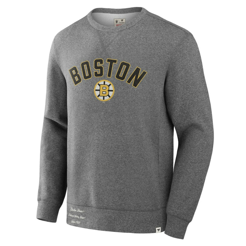 NHL Boston Bruins Fanatics Decades Collection Legendary Fleece Pullover Sweatshirt - Heather Gray