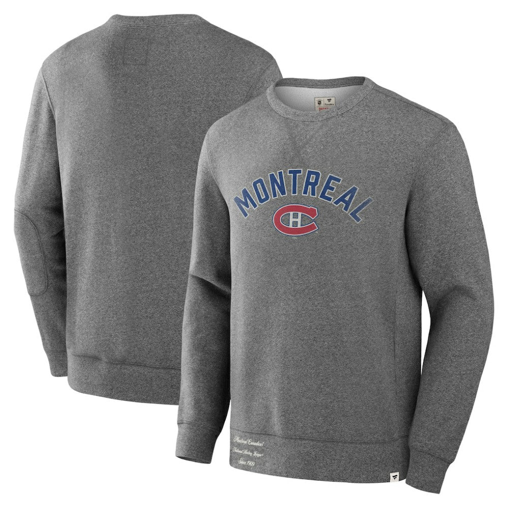 NHL Montreal Canadiens Fanatics Decades Collection Legendary Fleece Pullover Sweatshirt - Heather Gray