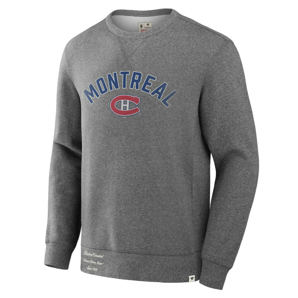 NHL Montreal Canadiens Fanatics Decades Collection Legendary Fleece Pullover Sweatshirt - Heather Gray