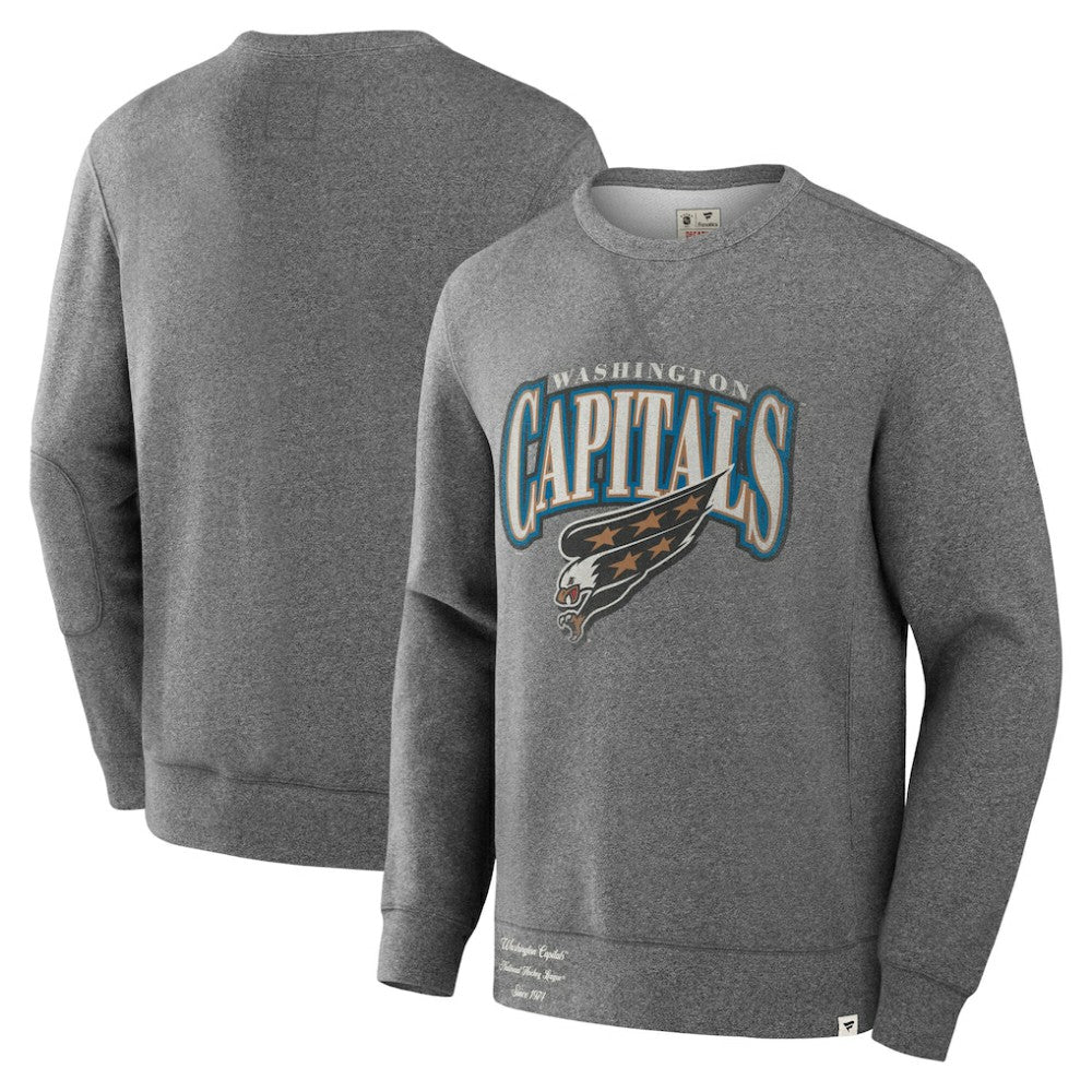 NHL Washington Capitals Fanatics Decades Collection Legendary Fleece Pullover Sweatshirt - Heather Gray