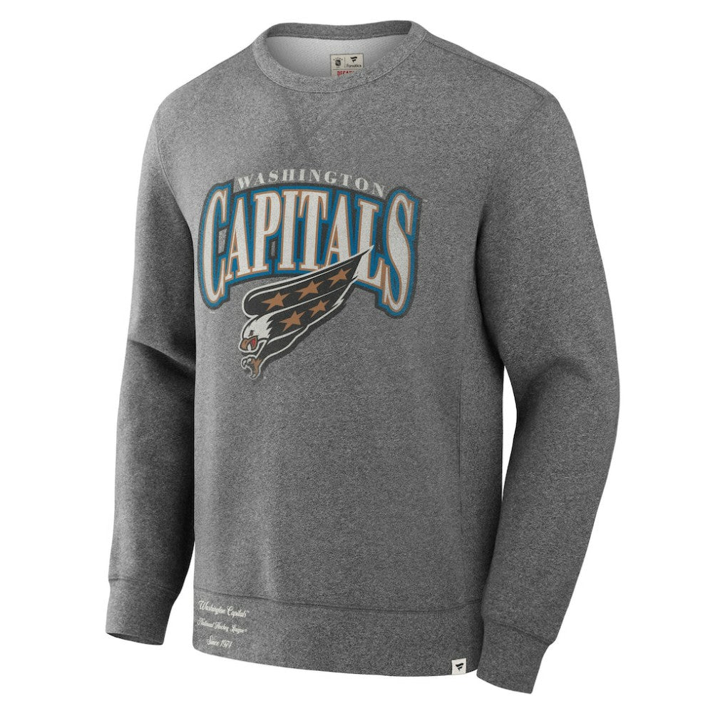 NHL Washington Capitals Fanatics Decades Collection Legendary Fleece Pullover Sweatshirt - Heather Gray