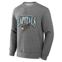 NHL Washington Capitals Fanatics Decades Collection Legendary Fleece Pullover Sweatshirt - Heather Gray