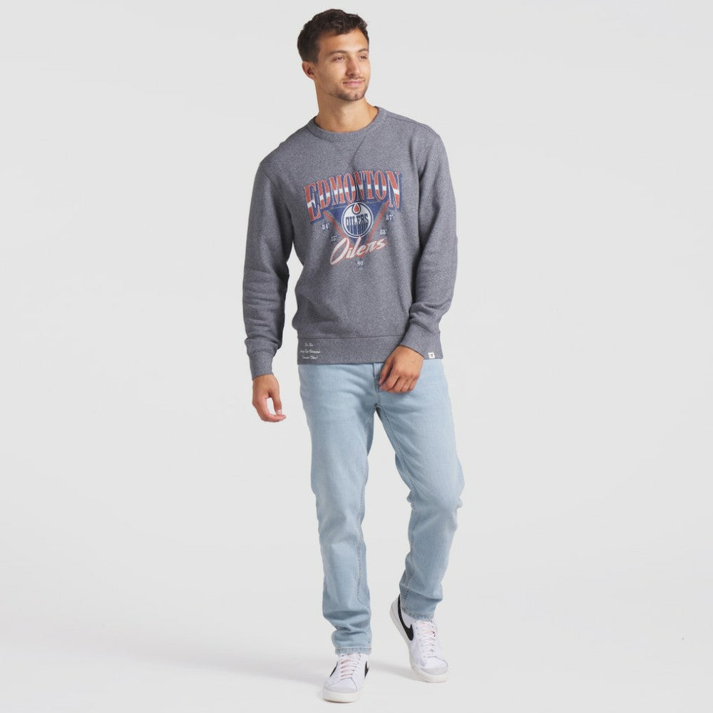 NHL Edmonton Oilers Fanatics Decades Collection Legendary Fleece Pullover Sweatshirt - Heather Gray