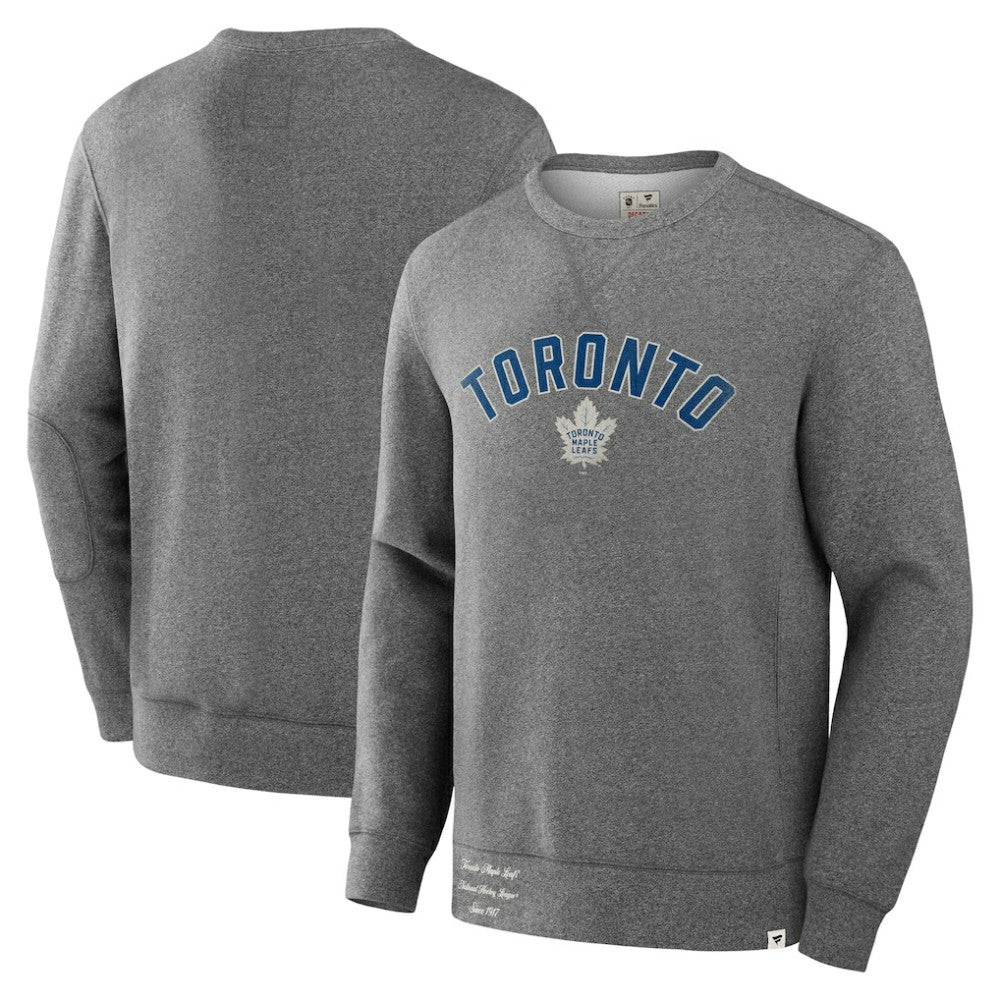 NHL Toronto Maple Leafs Fanatics Decades Collection Legendary Fleece Pullover Sweatshirt - Heather Gray