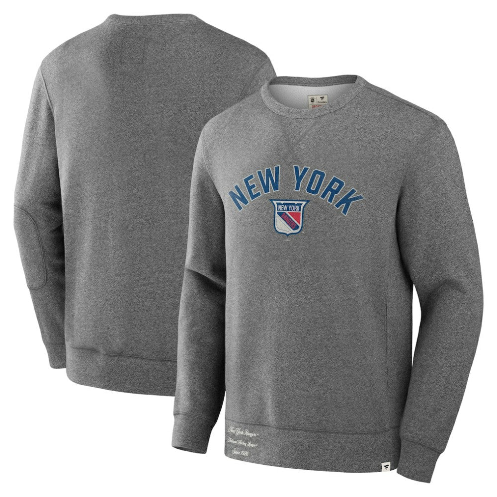 NHL New York Rangers Fanatics Decades Collection Legendary Fleece Pullover Sweatshirt - Heather Gray