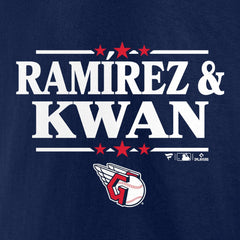 Jose Ramirez & Steven Kwan Cleveland Guardians Election Player T-Shirt - Navy T-shirts