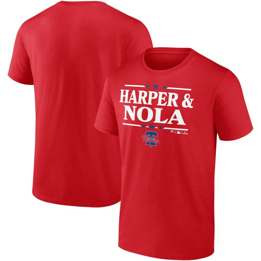 Aaron Nola & Bryce Harper Philadelphia Phillies Election Team T-Shirt - Red T-shirts