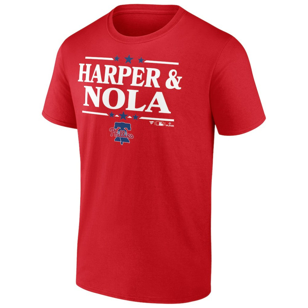 Aaron Nola & Bryce Harper Philadelphia Phillies Election Team T-Shirt - Red T-shirts