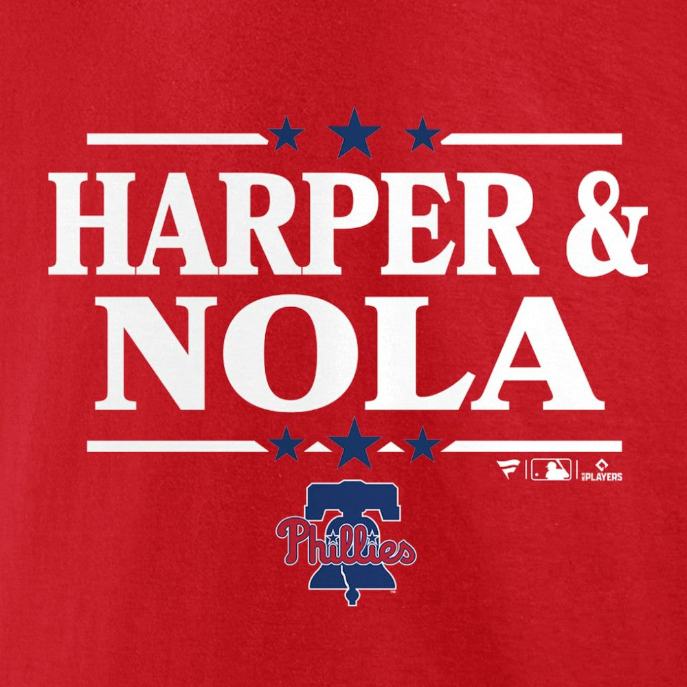 Aaron Nola & Bryce Harper Philadelphia Phillies Election Team T-Shirt - Red T-shirts