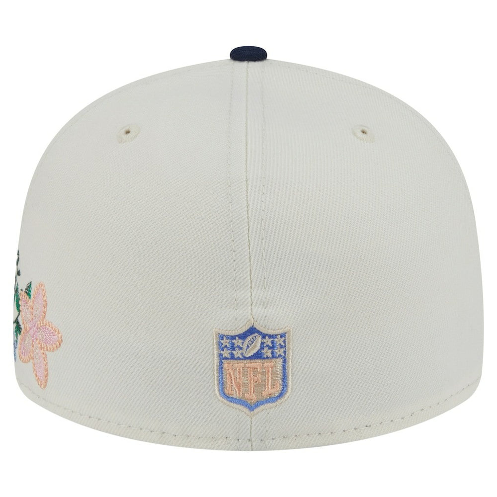Dallas Cowboys New Era Tonal Florals 59FIFTY Fitted Hat Cream/Navy